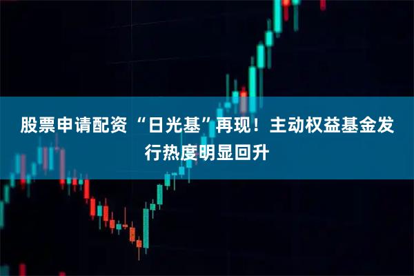 股票申请配资 “日光基”再现!主动权益基金发行热度明显回升